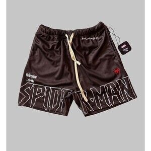 Civil Regime x Marvel Spiderman Webs Mesh Shorts Men's Small NWT